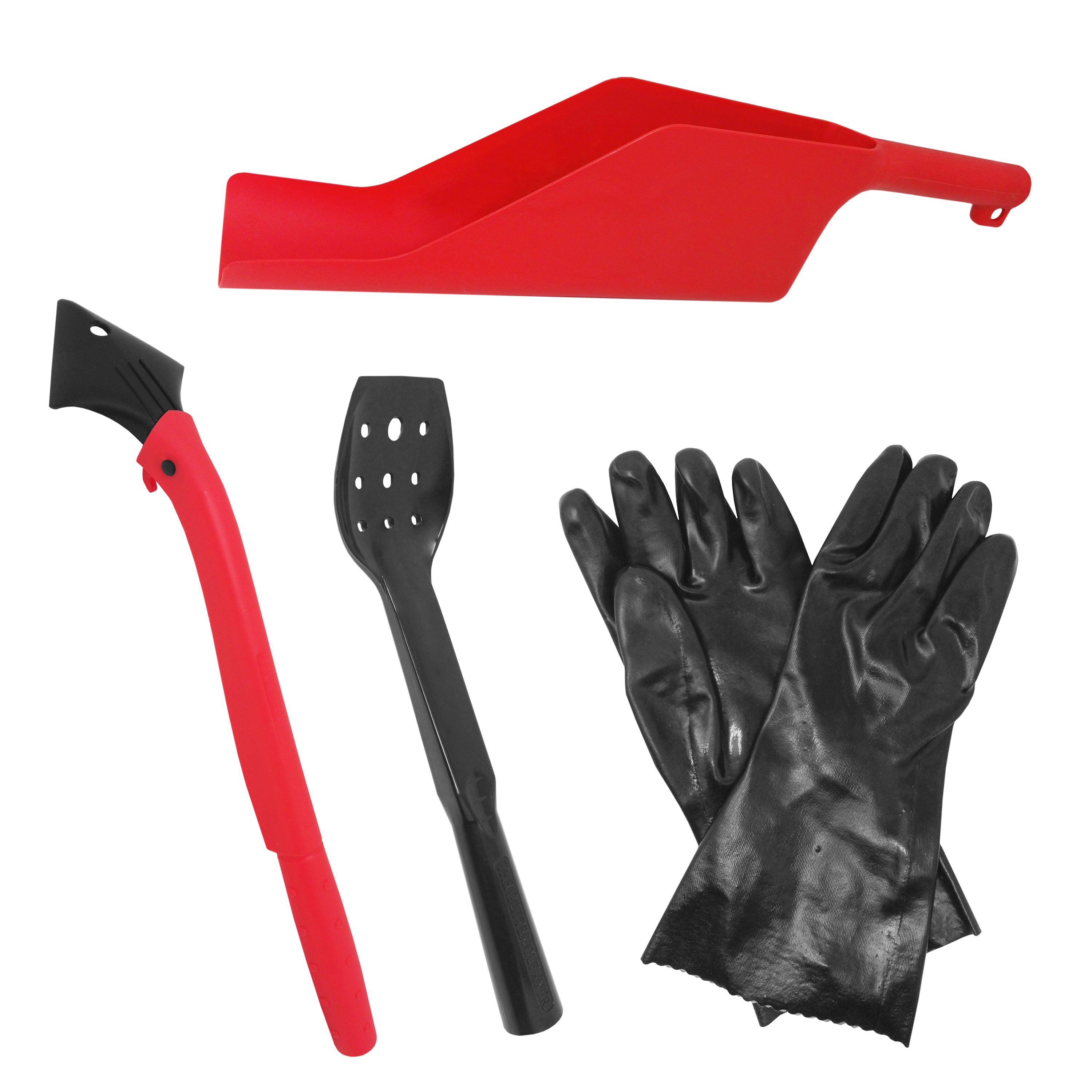 Gutter Cleaning Spoon & Scoop – 16.4" Wide Durable Plastic Tool, Hooks To Ladders, Fits Extension Poles, For Roofs, Gardens, Ditches & Courtyards