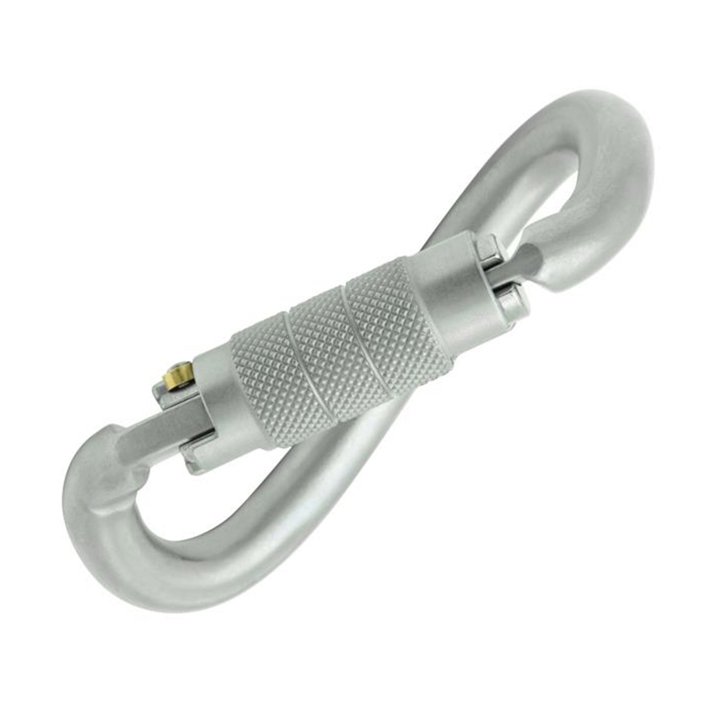 Kong Ovalone DNA Triple-Lock Lunar White Carbon Steel ANSI Carabiner with Twisted Body