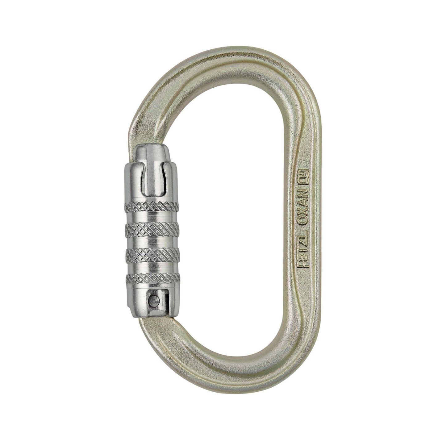 Petzl Oxan Triact-Lock Gold Steel ANSI Carabiner