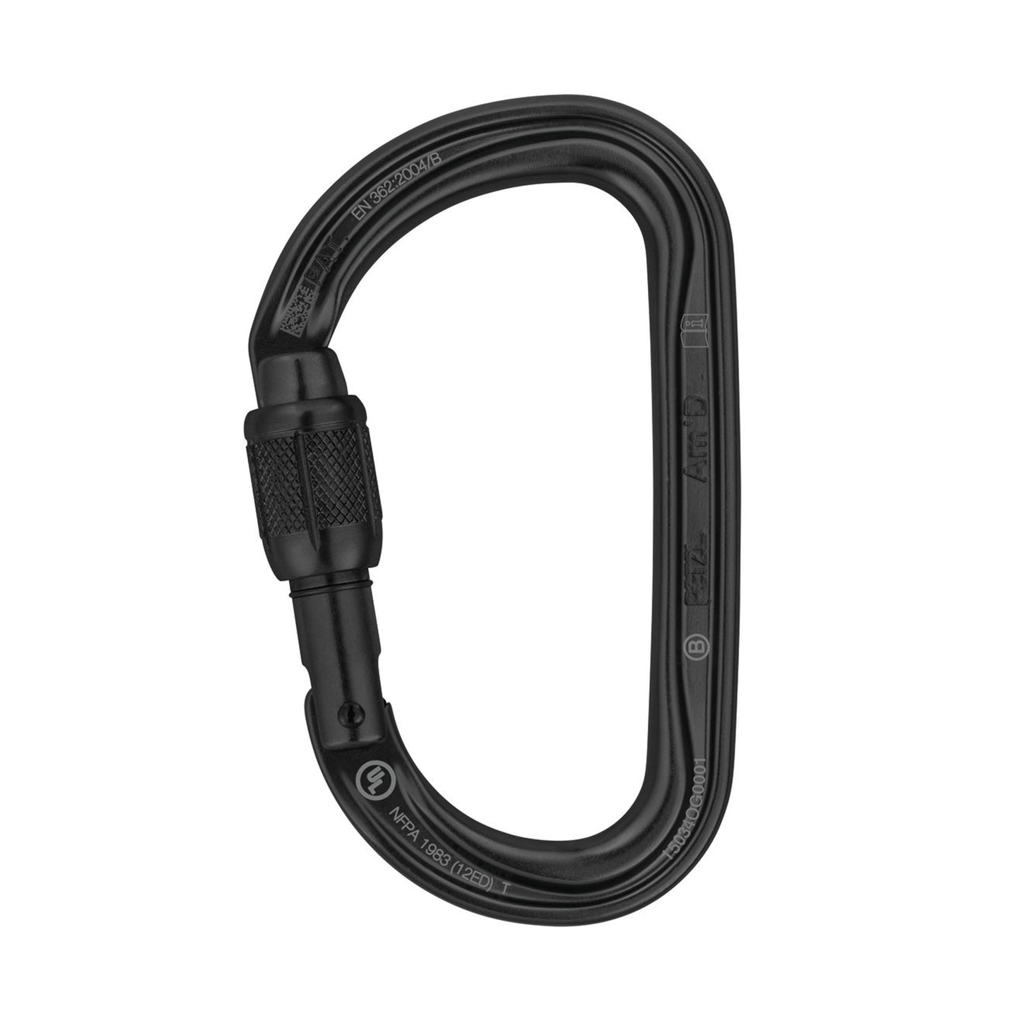 Petzl Am’D Triact-Lock Black Aluminum Carabiner