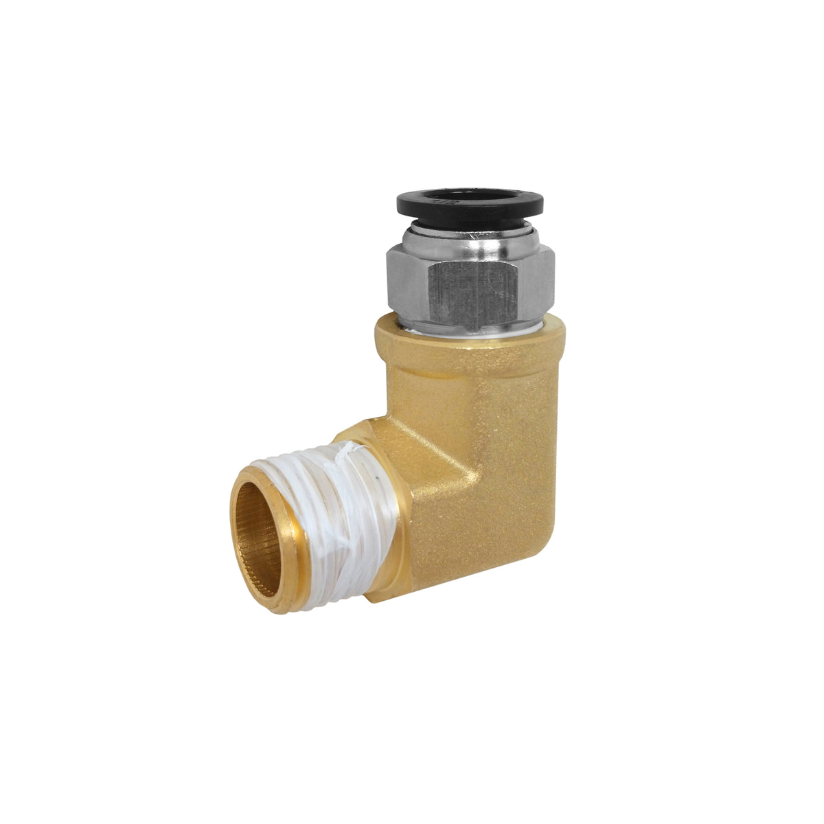 Elbow Metal NPT 1/2 male thread / 1/2 OD hose female push fitting