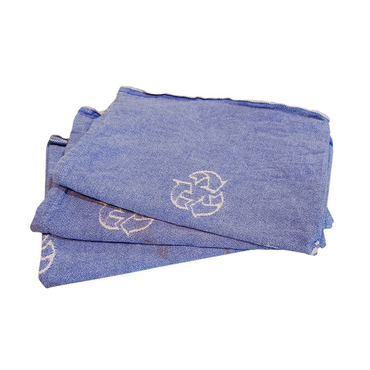 Super Blue Recycled Huck Towels