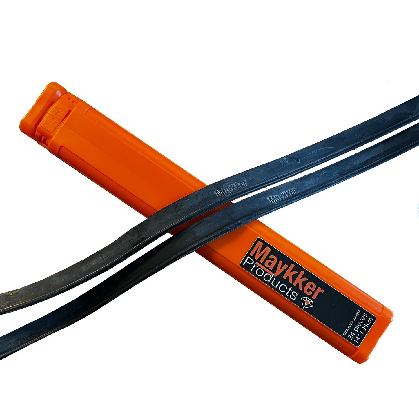 Maykker 24 pack of squeegee rubber in storage case