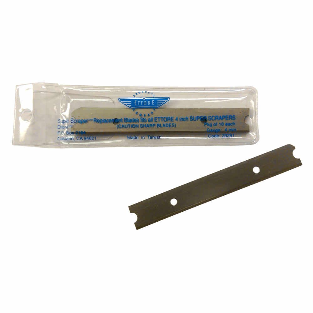 Ettore Replacement Super Scraper or Floor Scraper 4 Inch Blades (10-pack)