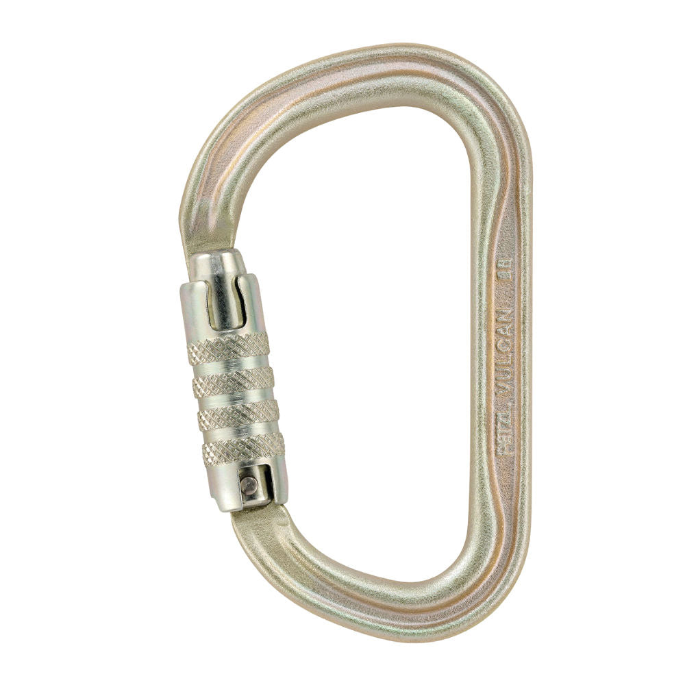 Petzl Vulcan Triact-Lock Gold Steel ANSI Carabiner