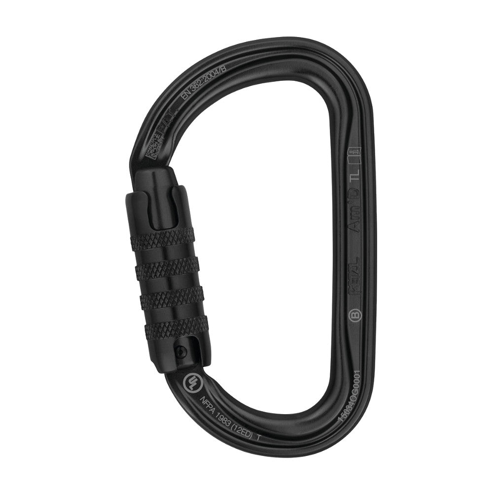 Petzl Am’D Triact-Lock Black Aluminum Carabiner