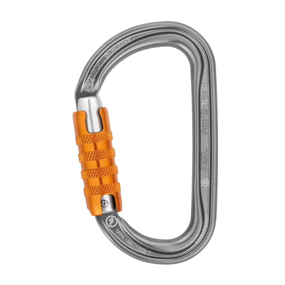 Petzl Am’D Triact-Lock Gray Aluminum Carabiner