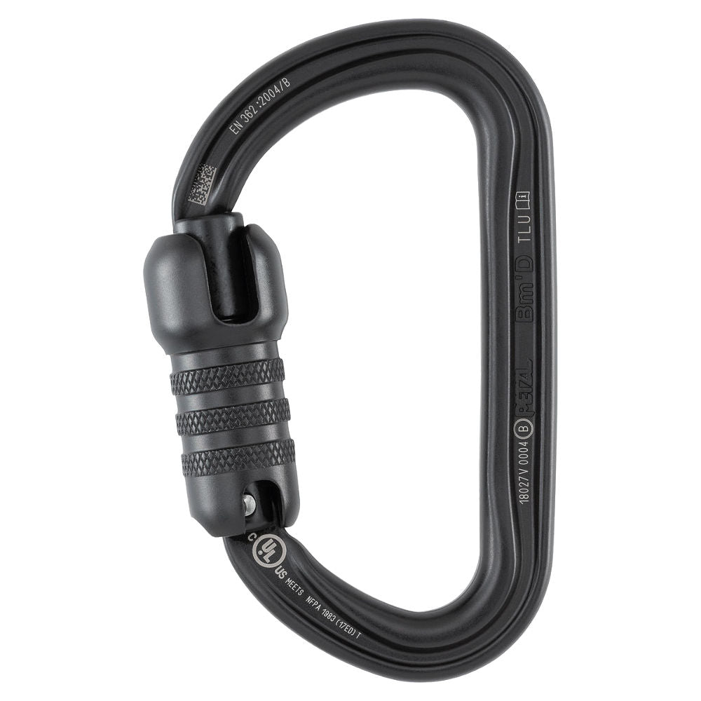 Petzl Bm’D Triact-Lock Black Aluminum ANSI Carabiner