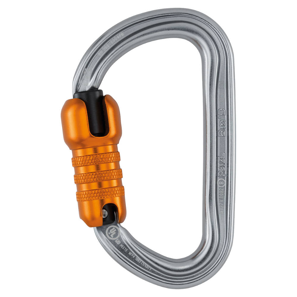 Petzl Bm D Triact-Lock Gray Aluminum ANSI Carabiner