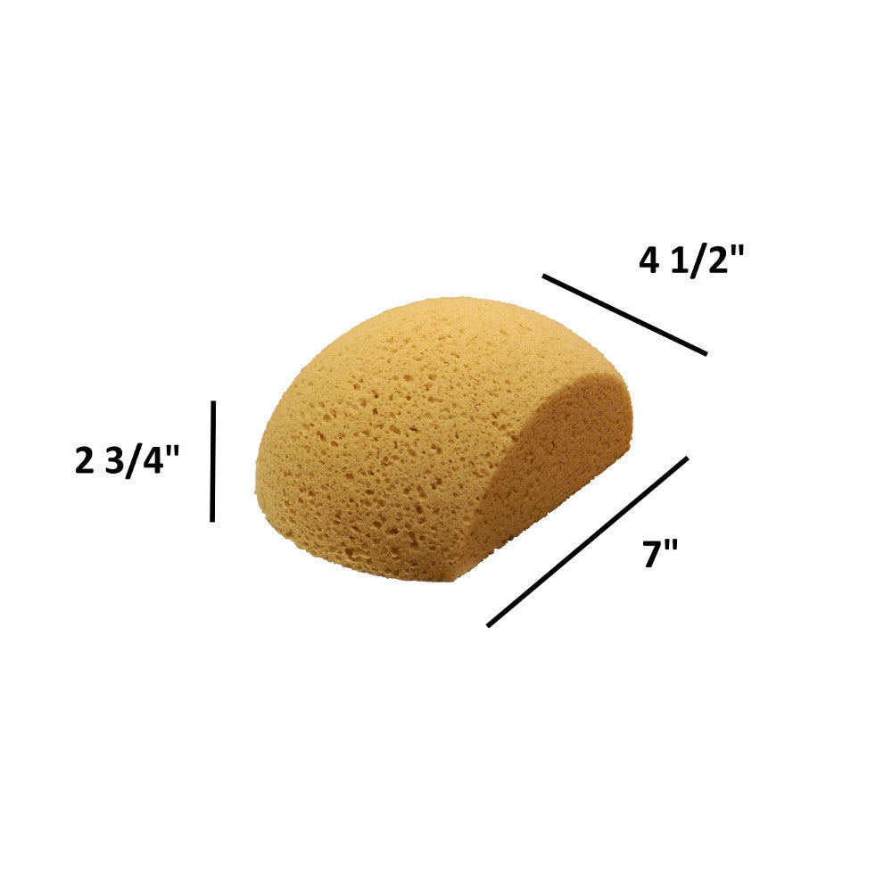 #657 7x4.5x2.75 Inch Half-Moon Honeycomb Hydrophilic Sponge -- DISC
