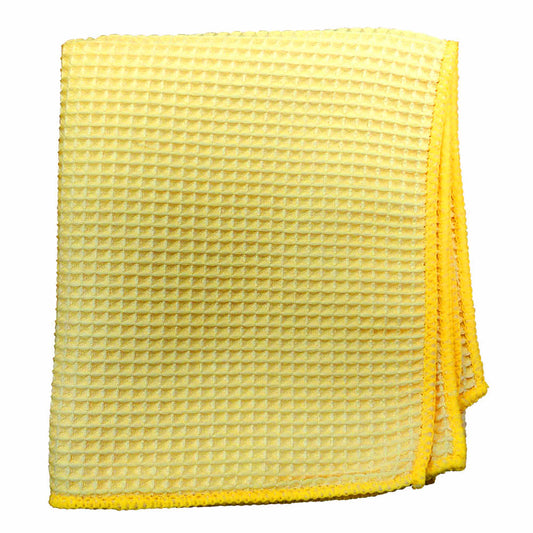 16 x 24 Inch Gold Microfiber Waffle Textured Cloth
