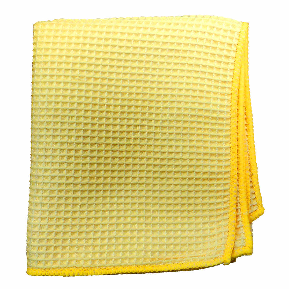 16 x 24 Inch Gold Microfiber Waffle Textured Cloth