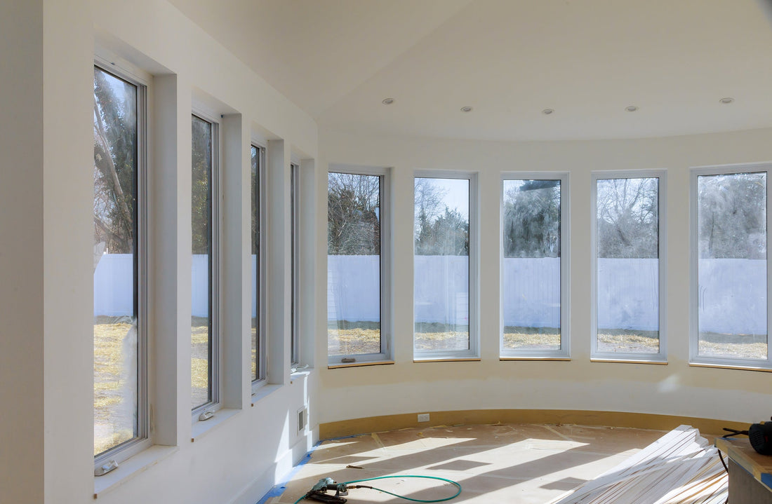 large windows in a newly removated home 