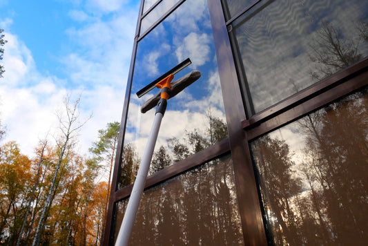 ashing windows with a window brush