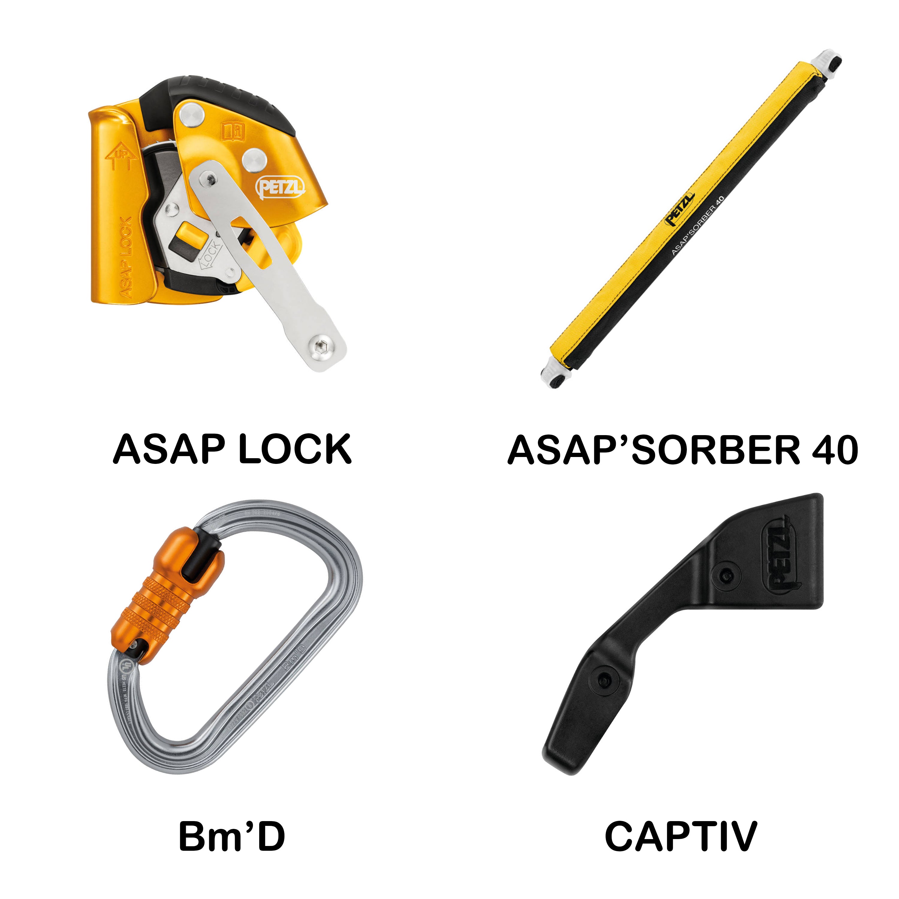 Window Cleaning Supplies | Petzl K097AA00 ASAP Lock 40 Kit 16 Inch ...
