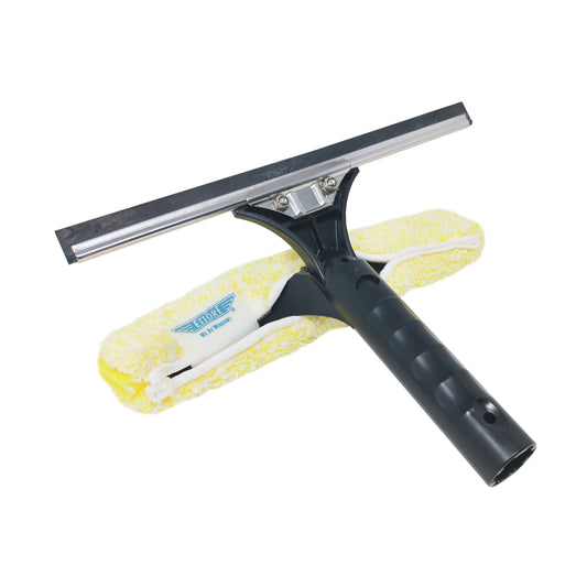 Ettore Stainless Steel Backflip Complete Squeegee & Washer Combination Tool
