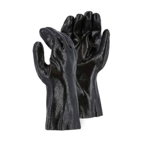Black PVC-coated Gloves with Gauntlet