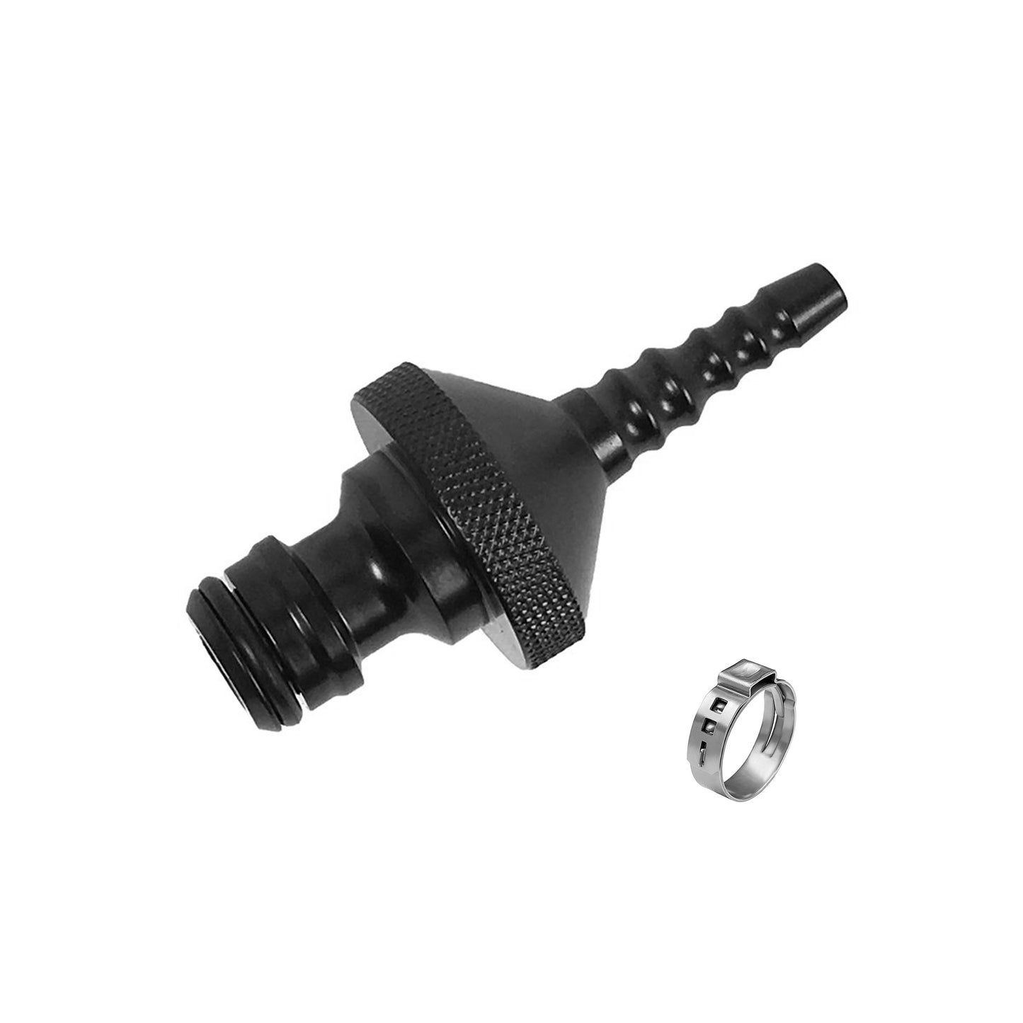 Gardiner Anti-Snag Pole Hose Plug to 8mm Barb with 13.5mm hose clamp