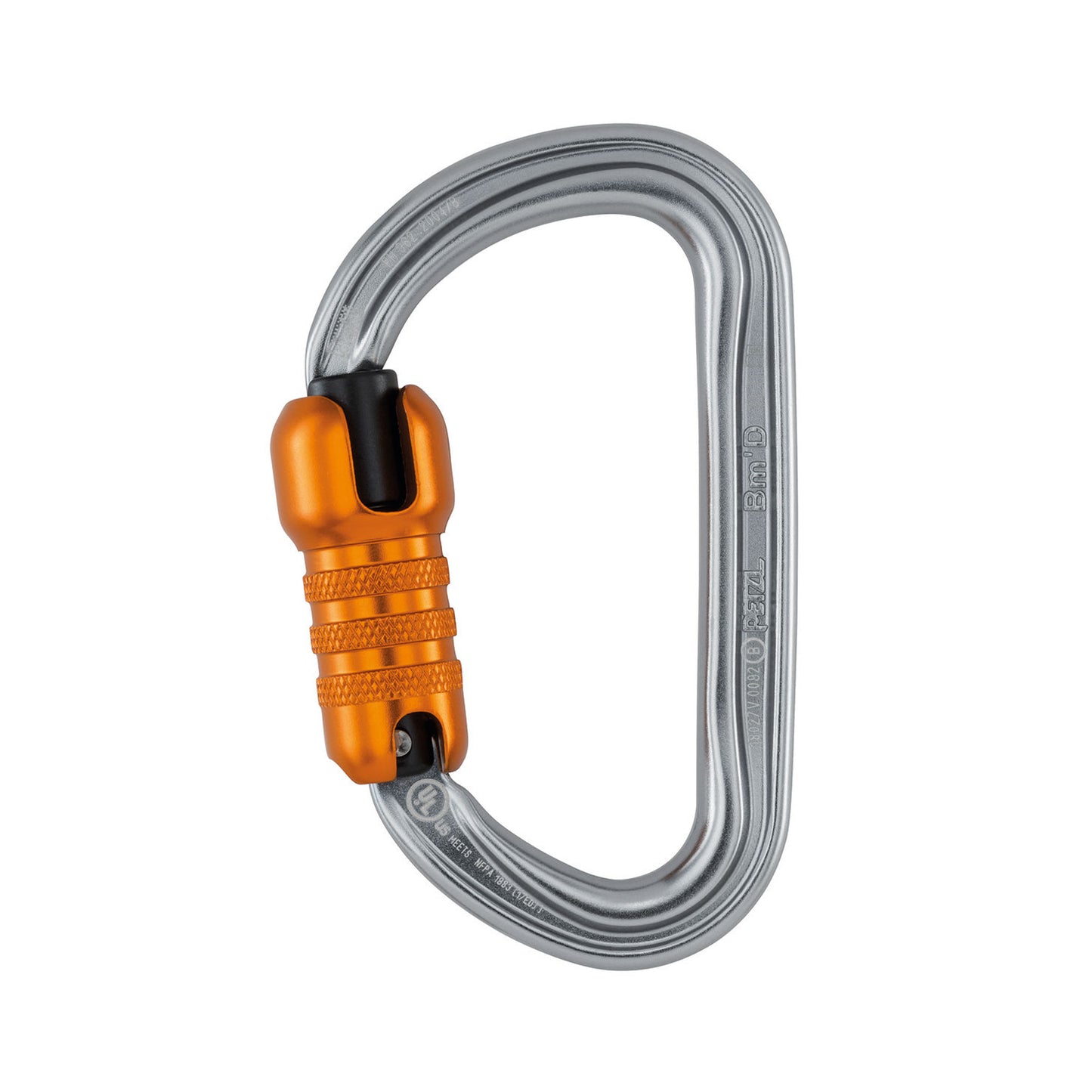 Petzl Bm D Triact-Lock Gray Aluminum ANSI Carabiner