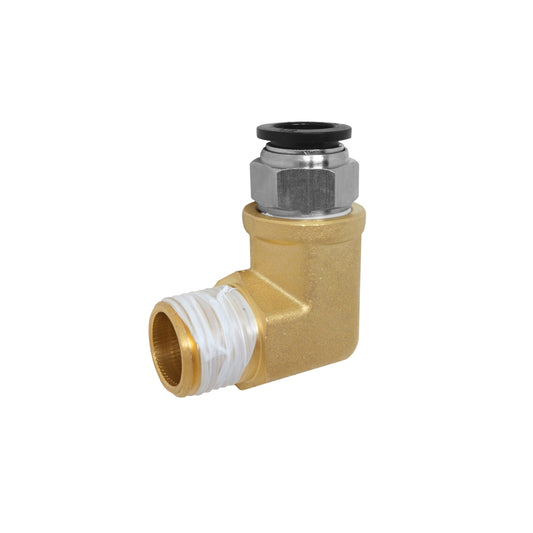 Elbow Metal NPT 1/2 male thread  / 1/2 OD hose female push fitting