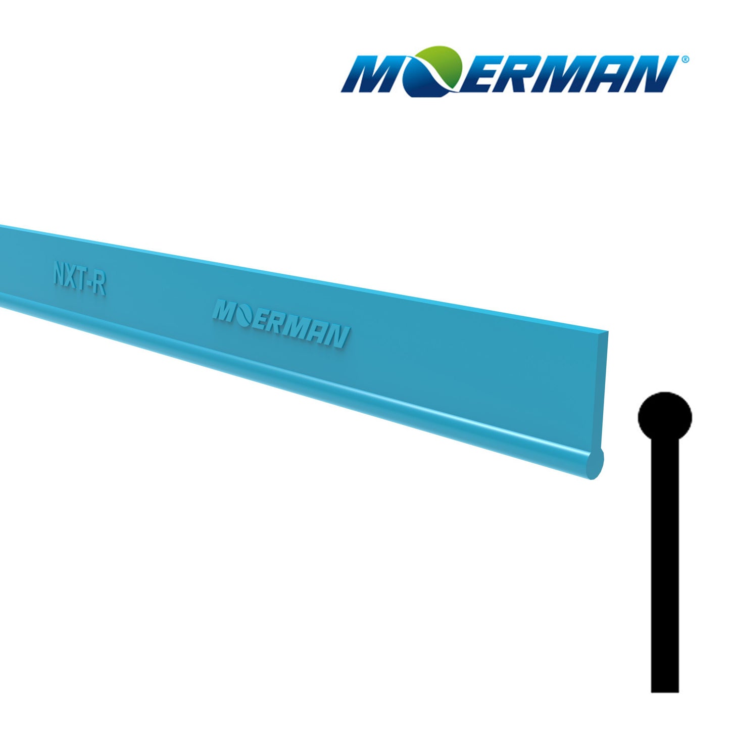 Moerman NXT-R Square-cut Replacement Squeegee Rubber (10-pack)
