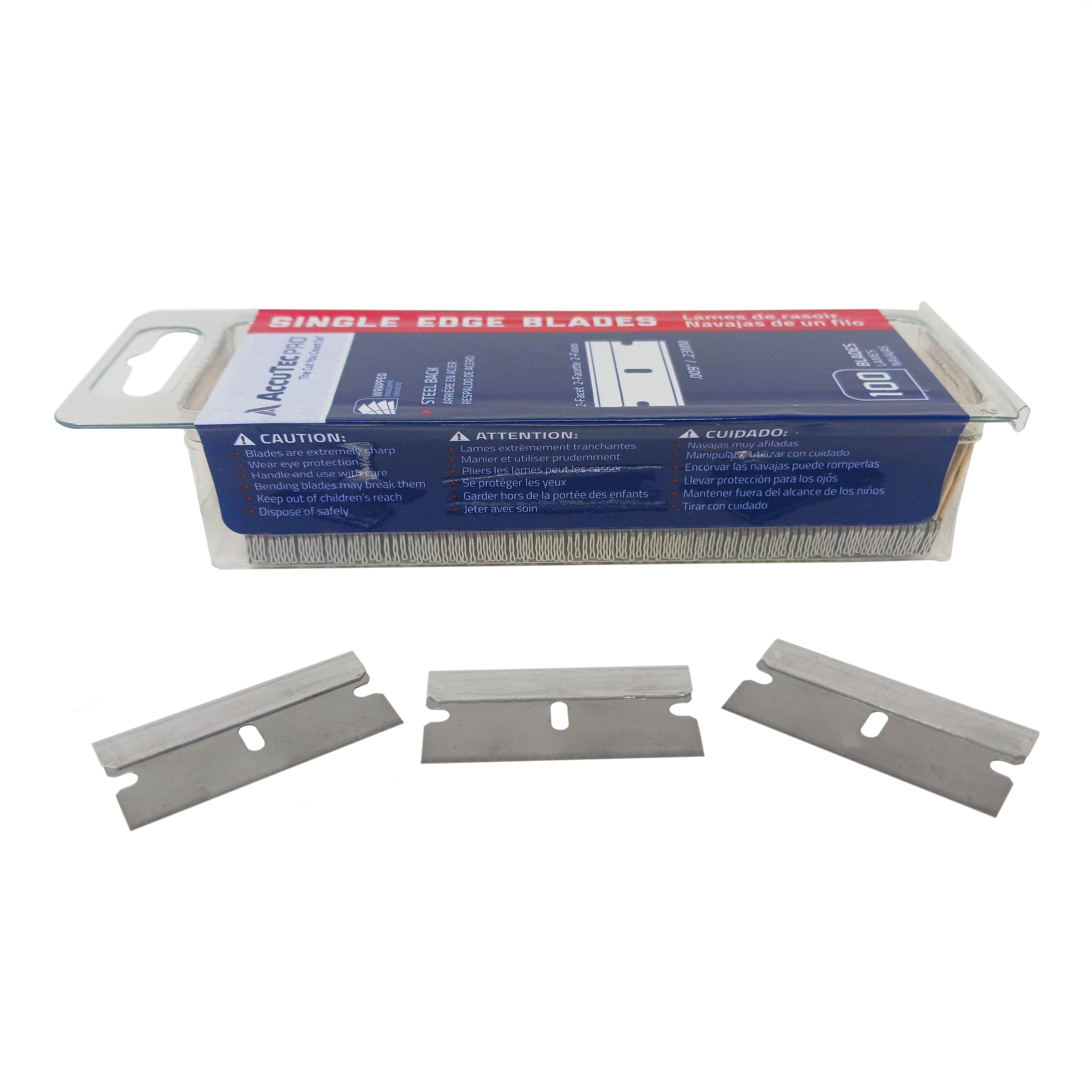 Rectangle Razor Blade Single-edge Industrial Razor Blades - 100 pack | Detroit Sponge