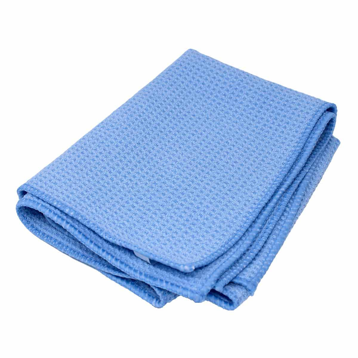 15 x 25 Inch Blue Microfiber Soft Waffle Textured Cloth