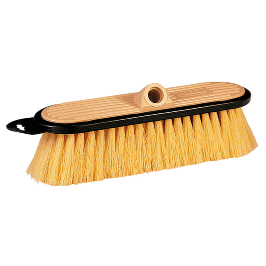 10 Inch Synthetic Stiff Bristle Brush (Yellow)