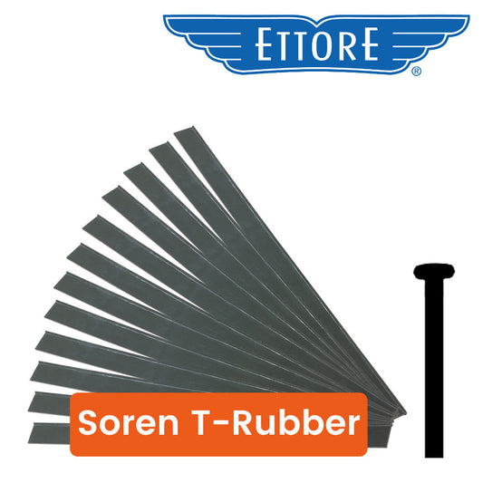 Ettore T-Shaped Replacement Squeegee Rubber (Dozen Pack)