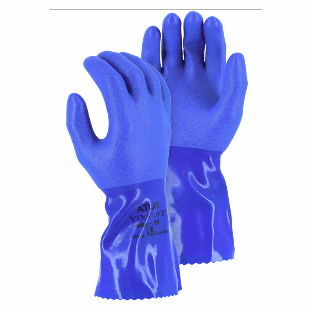 Atlas Blue PVC Gloves