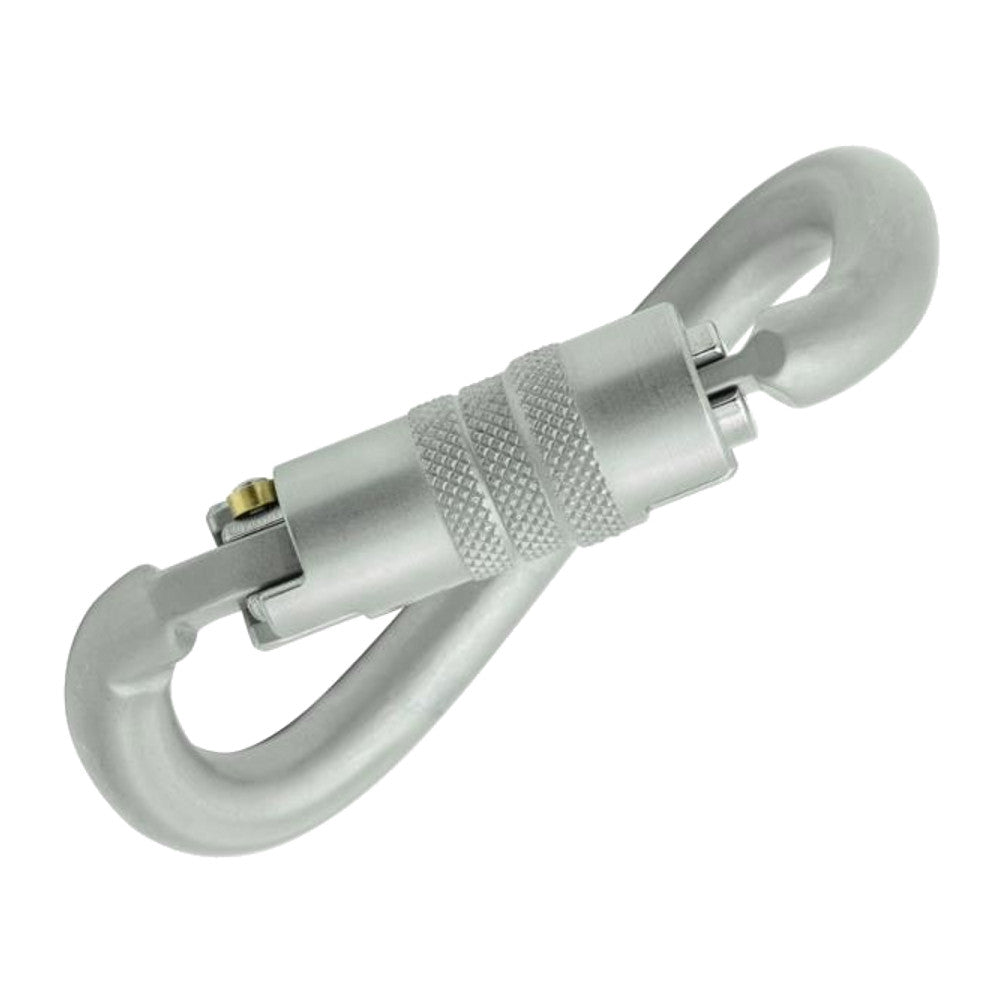 Kong Ovalone DNA Triple-Lock Lunar White Carbon Steel ANSI Carabiner with Twisted Body