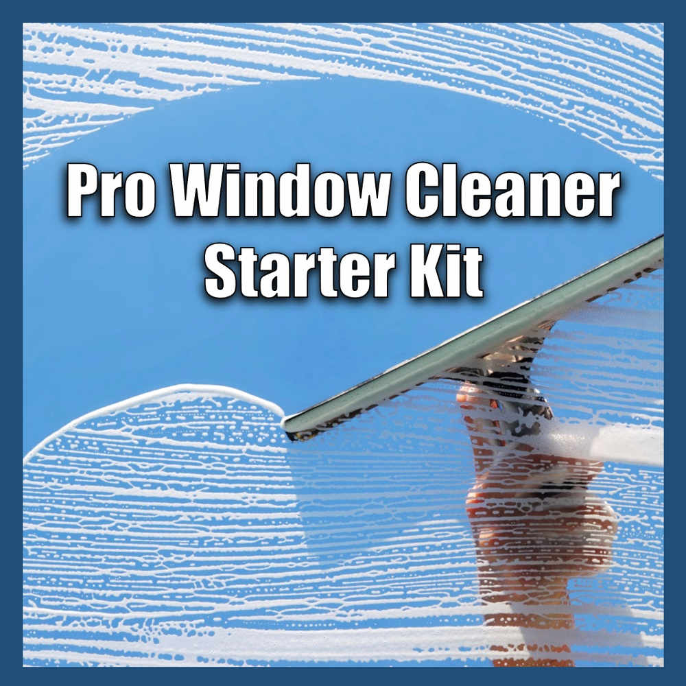 Pro Window Cleaner Starter Kit with Red Bucket