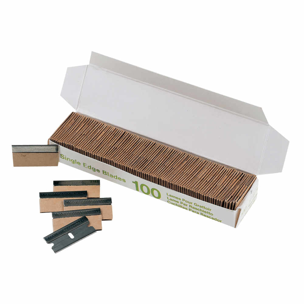 Box of 100 Single-edge Industrial Razor Blades 1-1/2 Inch