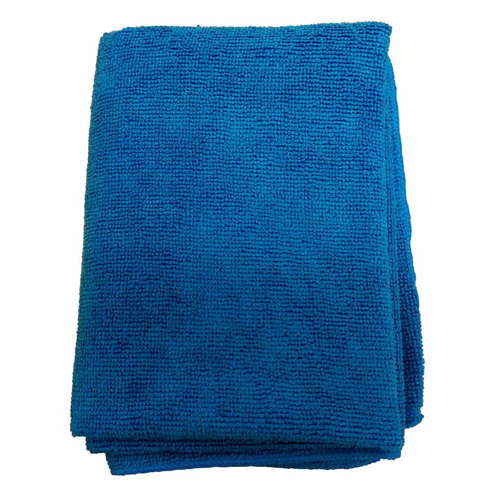 16 x 16 Inch Blue Terry Towel-Style Microfiber Cloth