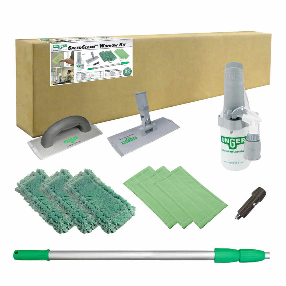 Unger SpeedClean Indoor Window Cleaning Complete Kit