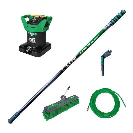 Unger HydroPower  Carbon Composite Complete Entry Pure Water Kit, 20 Foot